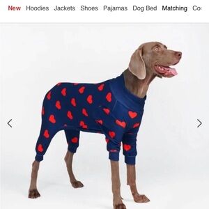 Heart Patterned Dog Pajamas Sparky Paws